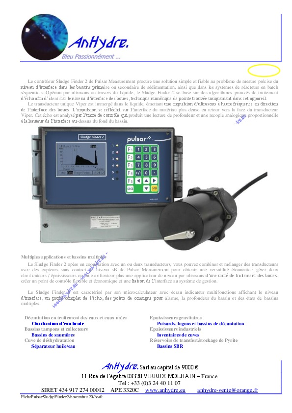 Image du document pdf : Pulsar SludgeFinder2 - 2020  