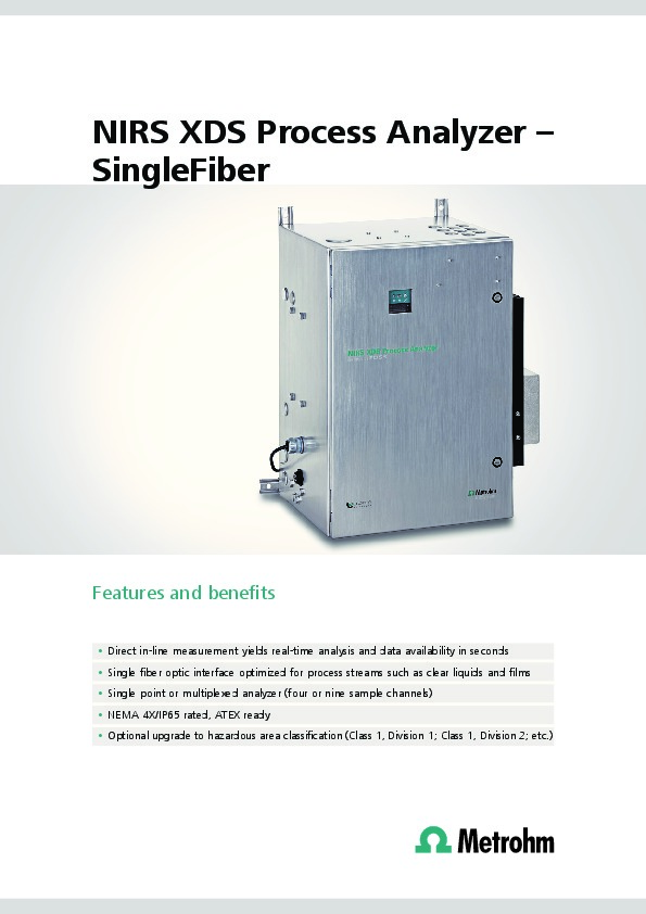 Image du document pdf : Brochure NIRS XDS Process Analyzer - SingleFiber [ENG]  