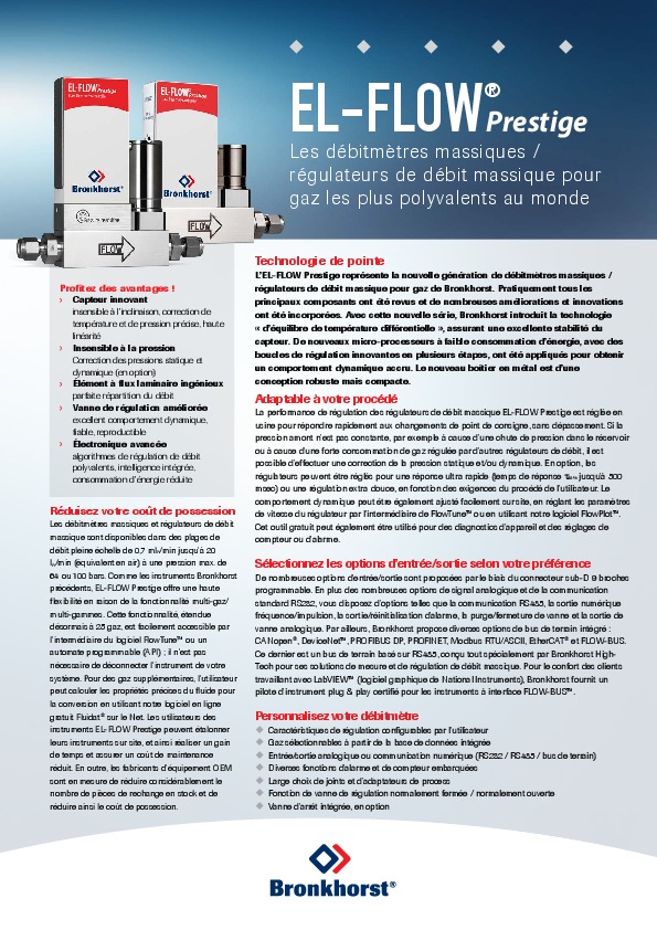 Image du document pdf : Brochure EL-FLOW_Prestige.pdf  