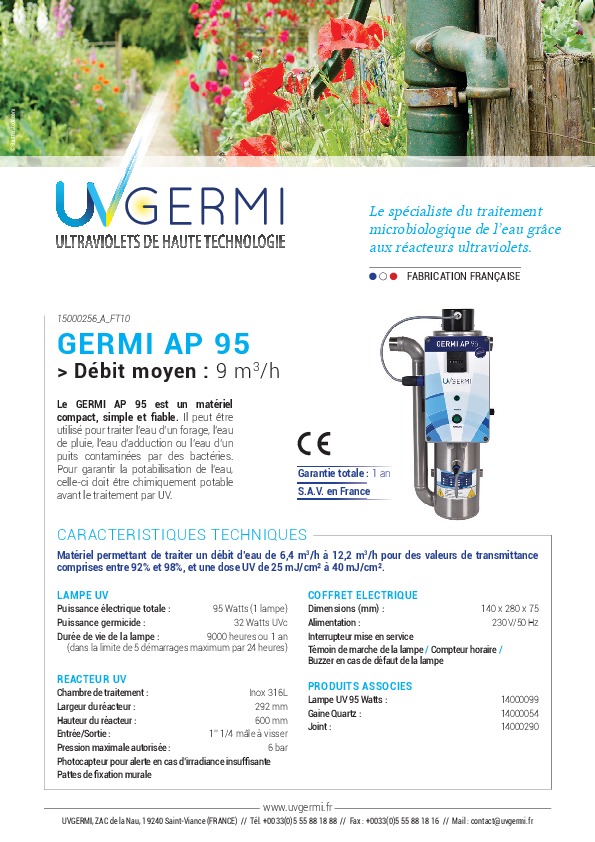 Image du document pdf : Fiche Technique GERMI AP 95  