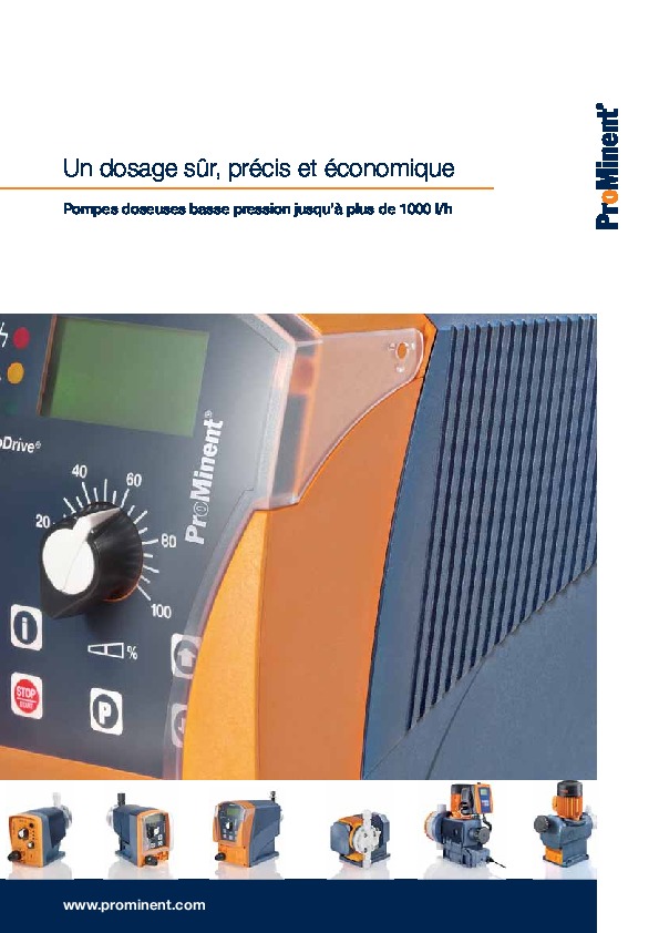 Image du document pdf : Pompes doseuses - brochure gamme jusqu