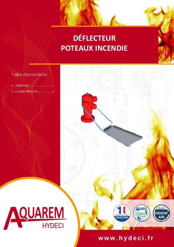 Image du document pdf : fiche produit Déflecteur pour poteaux incendie AQUAREM-HYDECI  