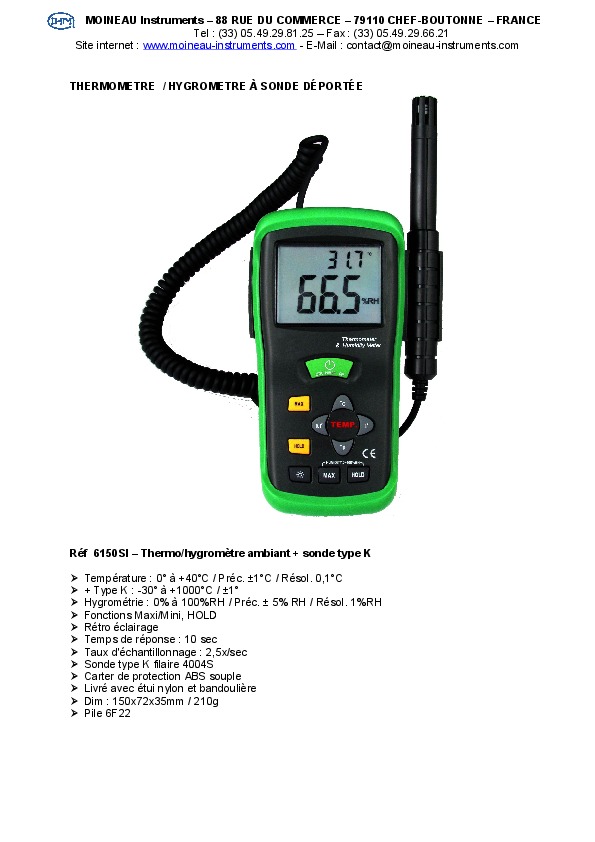 Image du document pdf : Fiche 6150SI  