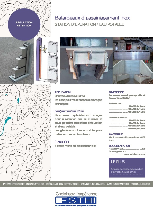 Image du document pdf : Fiche Commerciale Batardeaux assainissement  