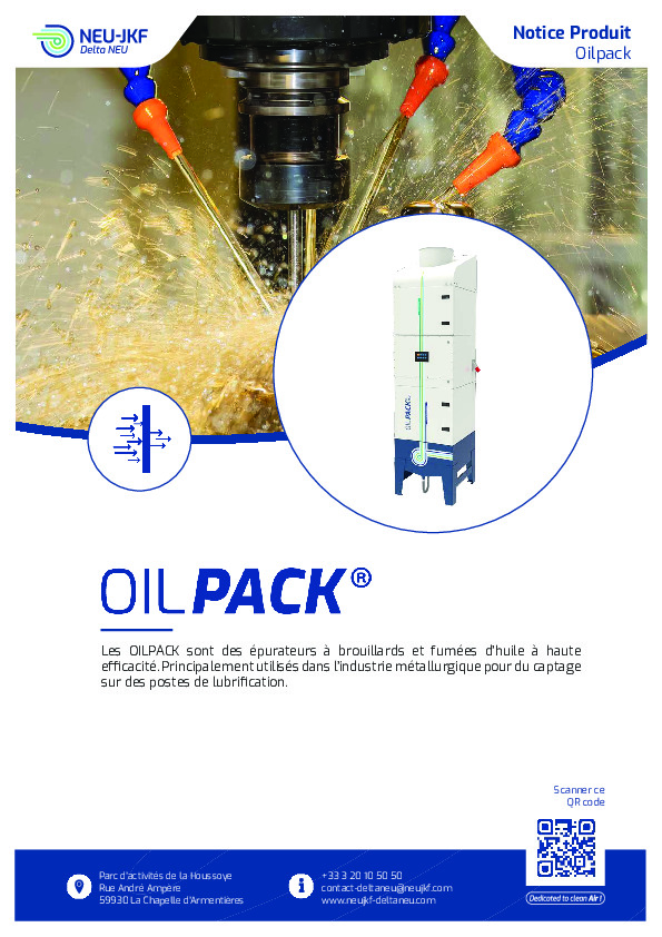 Image du document pdf : Notice  Produit Gamme Oilpack  