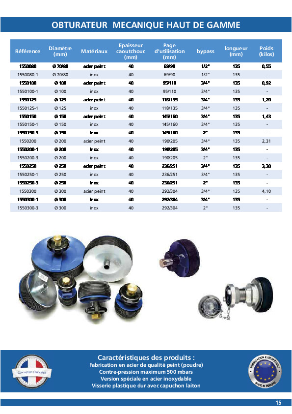 Image du document pdf : OBTURATEUR MECANIQUE PEINT  