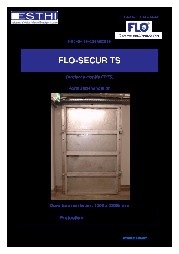 Image du document pdf : Fiche technique FLO-SECUR TS   