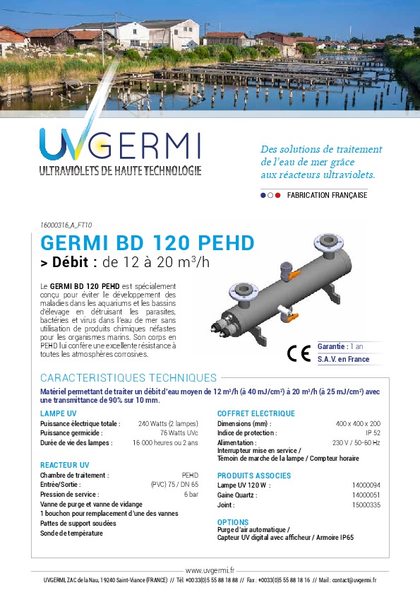 Image du document pdf : Fiche Technique GERMI BD120 PEHD  