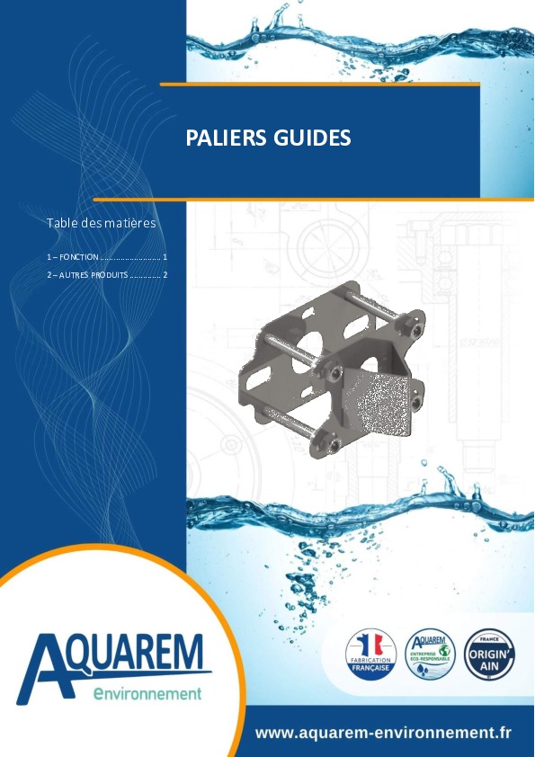 Image du document pdf : fiche produit PALIERS GUIDES AQUAREM-ENVIRONNEMENT  