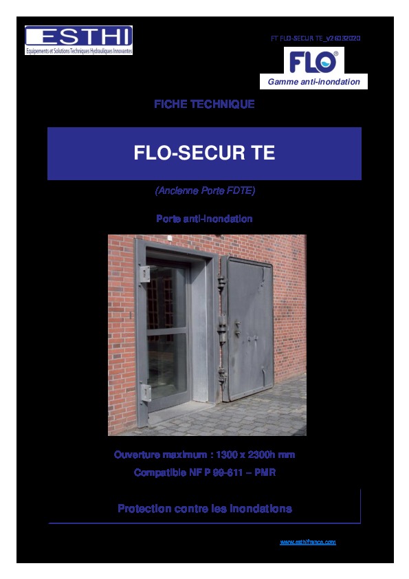 Image du document pdf : Fiche technique FLO-SECUR TE   