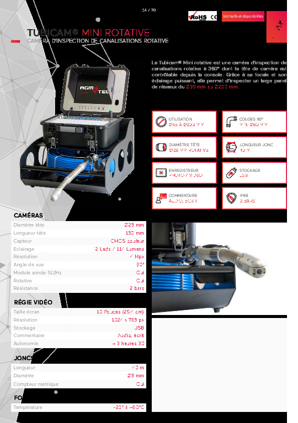 Image du document pdf : Fiche Technique Tubicam® Mini Rotative  