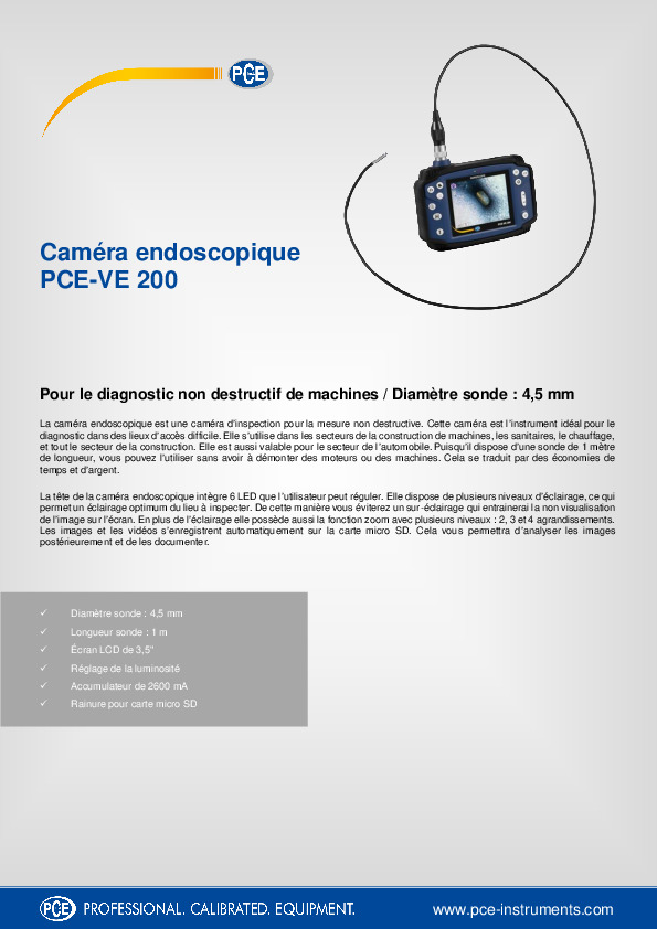 Image du document pdf : FT_PCE-VE 200  