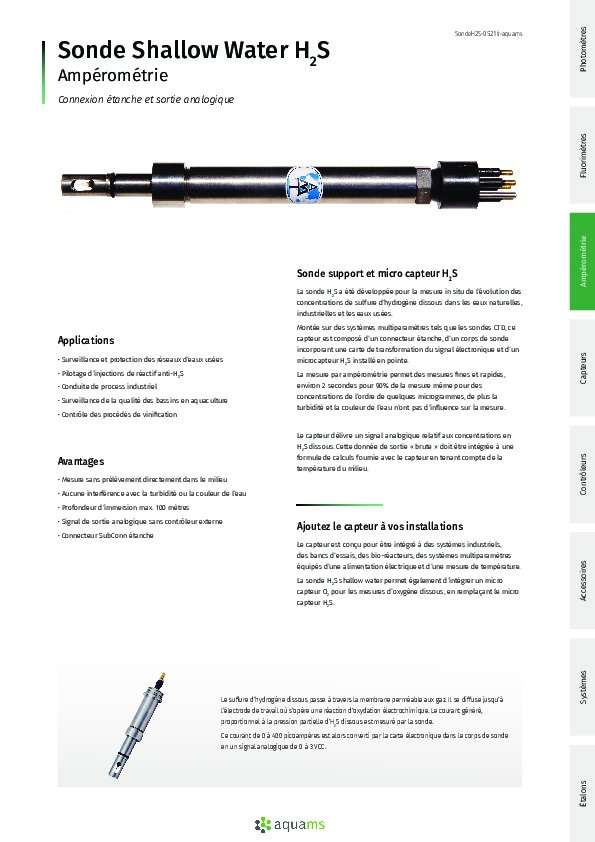 Image du document pdf : Sonde H2S  