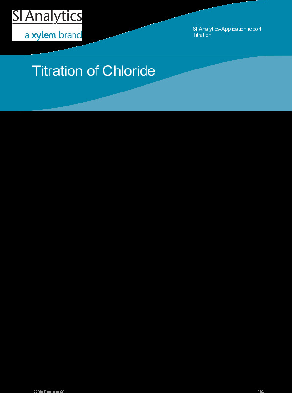 Image du document pdf : Note d'application Titration des chlorures  