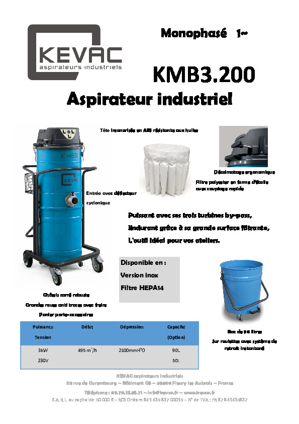 Image du document pdf : KMB3.200-aspirateur industriel monophas&eacute;  