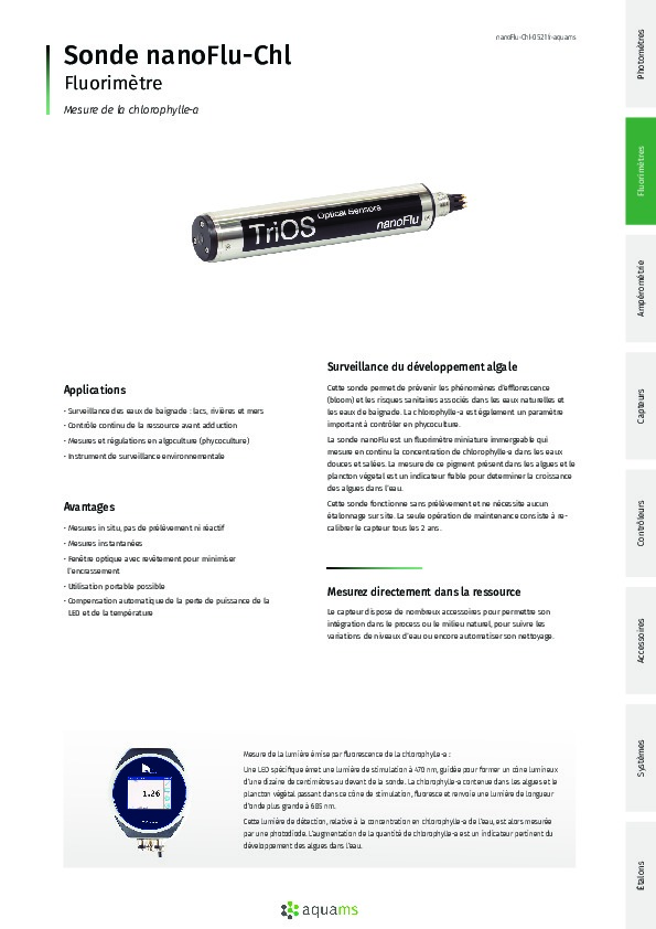 Image du document pdf : Sonde nanoFlu-Chl  