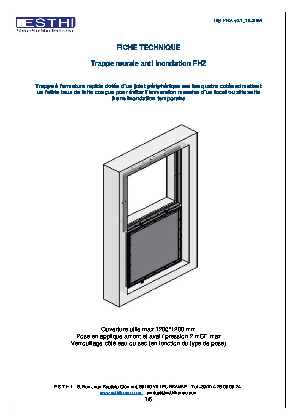 Image du document pdf : Fiche Technique Trappe IBS FHZ  