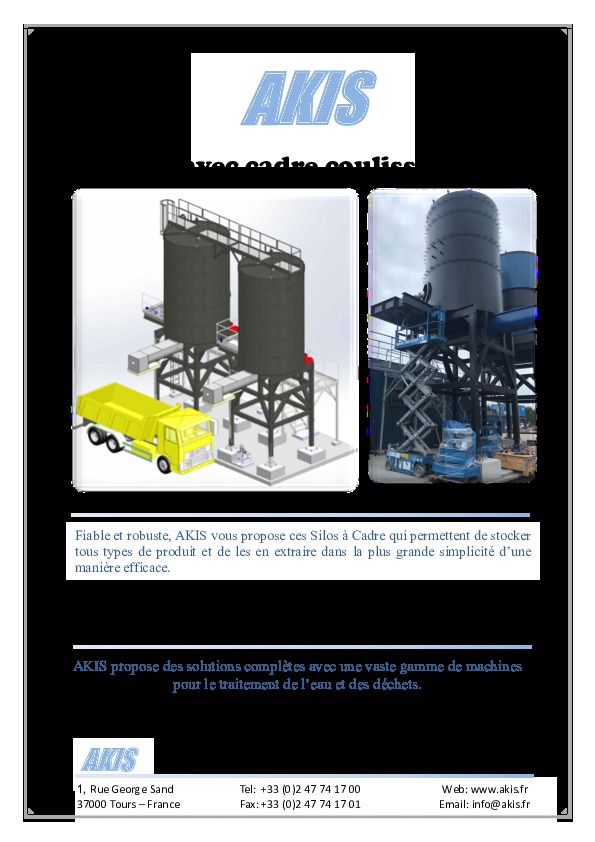 Image du document pdf : Brochure Silo à cadre coulissant AKIS  