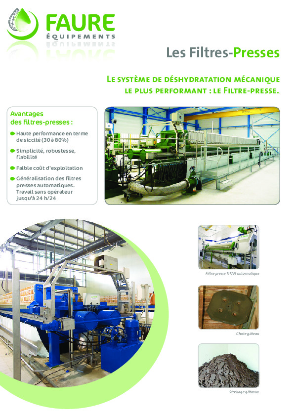 Image du document pdf : PRESENTATION GENERALE DES FILTRES PRESSES  