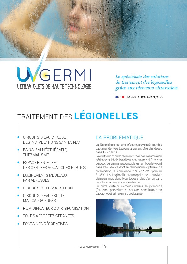 Image du document pdf : Gamme Légionelles UV GERMI  