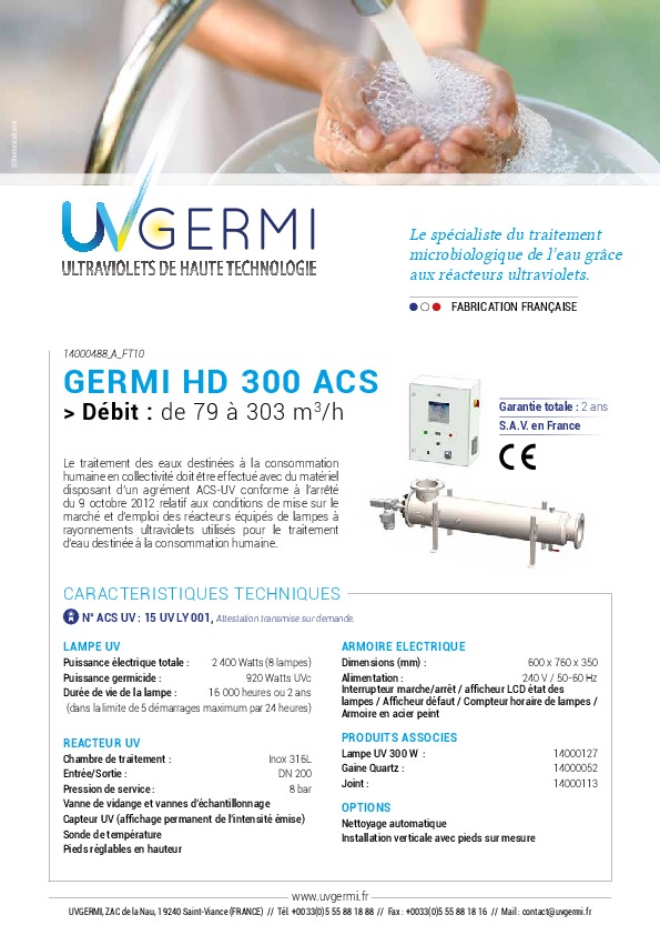 Image du document pdf : Fiche Technique Germi HD300 ACS-UV  