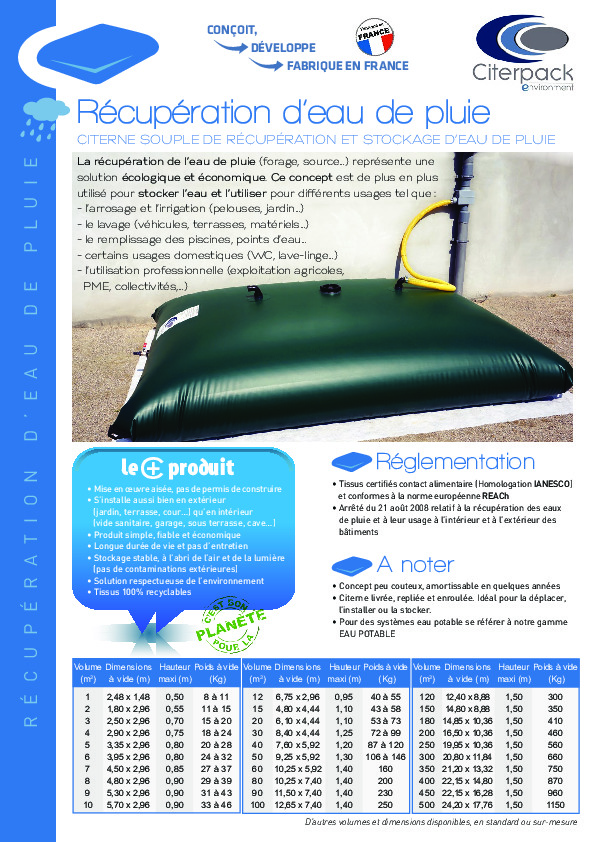 Image du document pdf : 1_FICHE CITERPACK - EAU DE PLUIE (MAIL)  