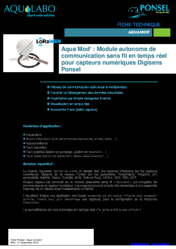 Image du document pdf : Fiche Technique Aqua Mod  