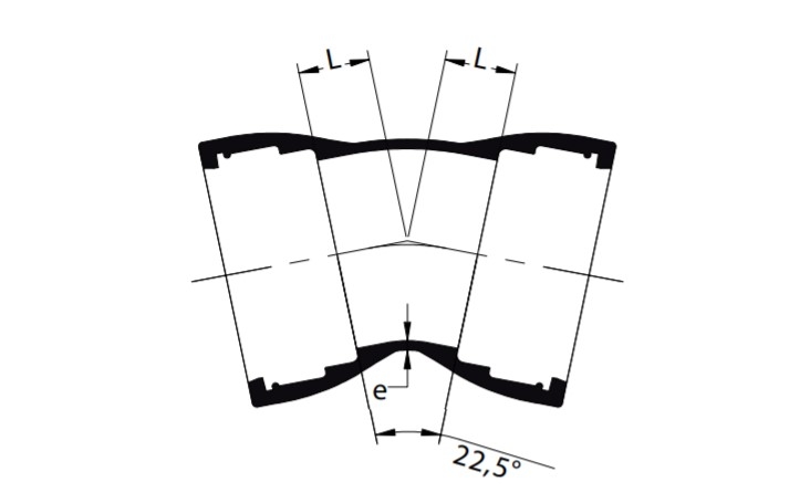 COUDE à 22.5° (1/16)