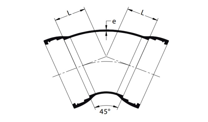 COUDE à 45° (1/8)