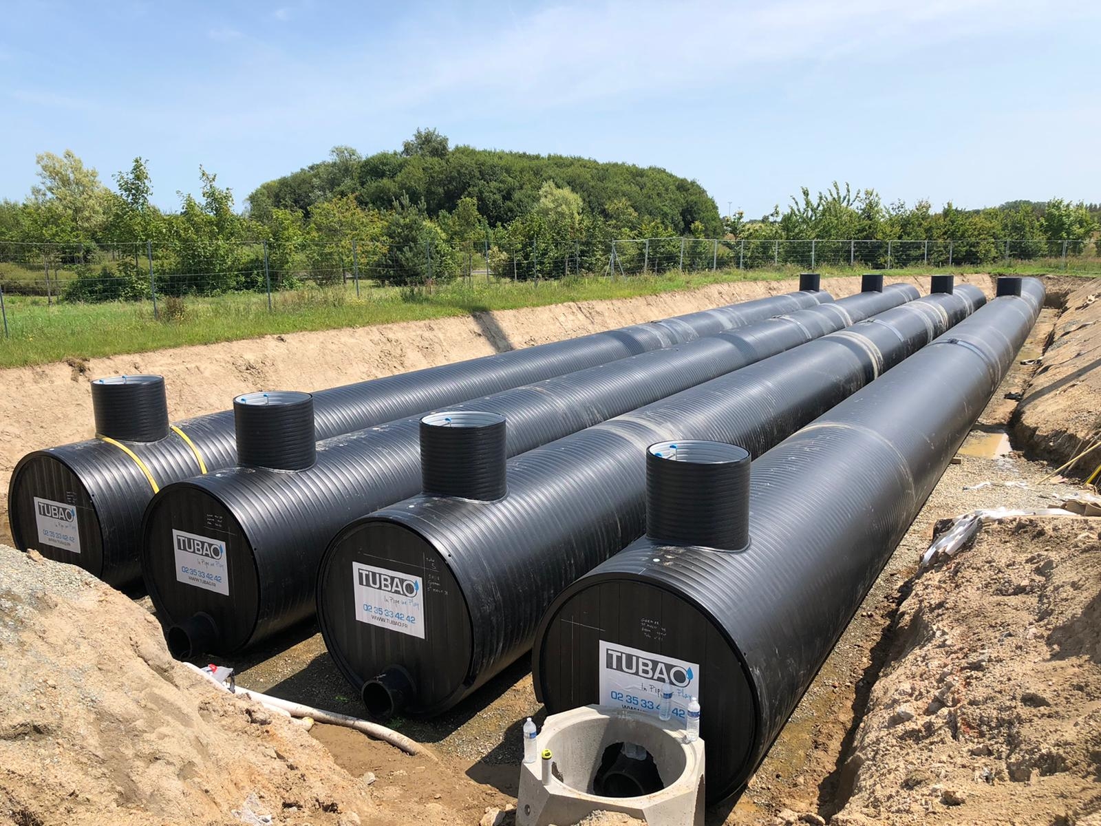 Bassin de stockage-restitution sous Avis Technique - TUBAOTEC